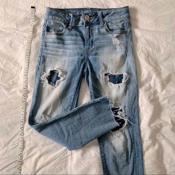 Women’s American Eagle Hi-Rise Jegging Crop Super Stretch Size 0 - Picture 4 of 4